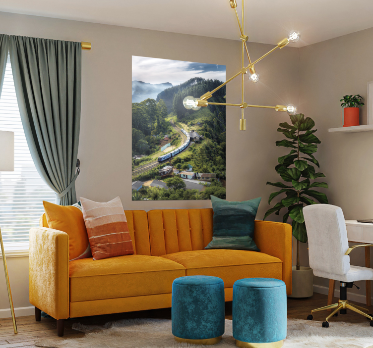 Plakat krajobraz pociąg krajobrazowy - TenStickers