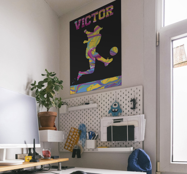 Plakat z kopią piłkarza - TenStickers