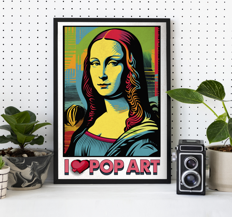 Plakat pop art kolorowa gioconda - TenStickers
