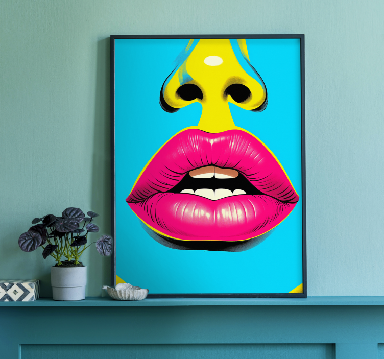 Plakat pop art seksowne usta - TenStickers