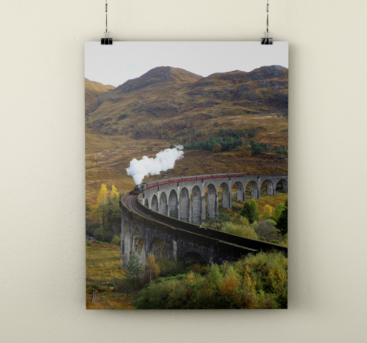 Plakat ze zdjęciem jadący pociąg - TenStickers