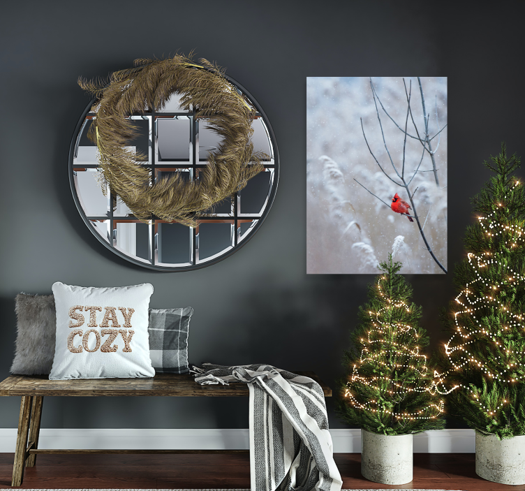 Wydruk plakatu świątecznego ptaka - TenStickers