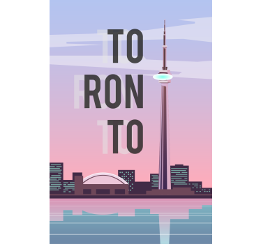 Plakat miasta i państwa toronto ilustracja - TenStickers