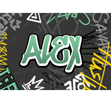 Plakaty na zamówienie niestandardowe graffiti - TenStickers