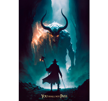 Nie przejdziesz plakat z filmu o potworach - TenStickers