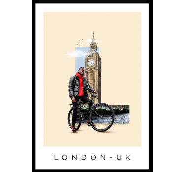 nowoczesne plakaty do salonu kolaż londyński - TenStickers