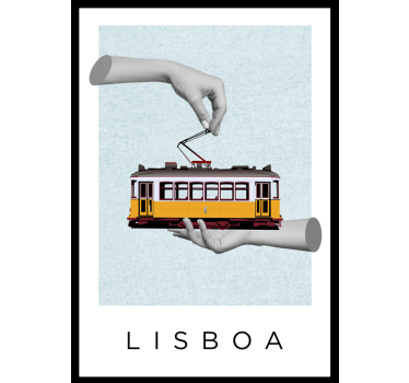 Nowoczesny plakat do salonu Lizbona - TenStickers
