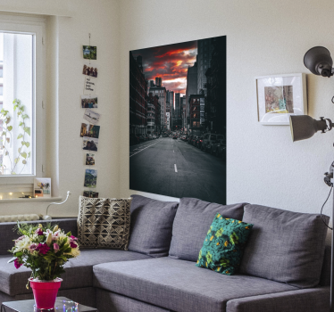 Plakat miasta i państwa ulica w nowym jorku - TenStickers