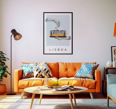 Nowoczesny plakat do salonu Lizbona - TenStickers