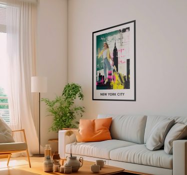 Nowoczesny plakat kolaż w Nowy Jork - TenStickers