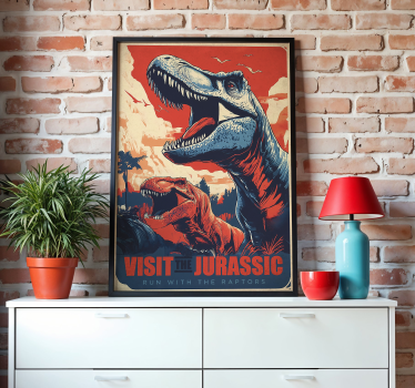 plakat dinozaury odwiedź jurę - TenStickers