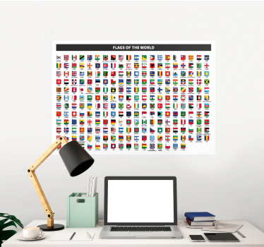 Plakat miast i krajów flagi świata - TenStickers