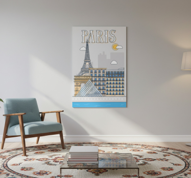 Plakat miasta i państwa paryż - TenStickers