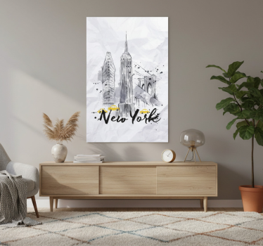 Plakat miasta i państwa skyline nowego jorku - TenStickers