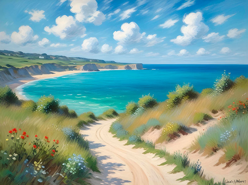 Plakat krajobraz piękny widok na morze - TenStickers