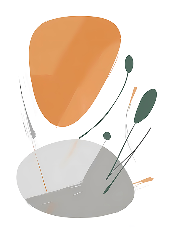 Abstrakcyjny plakat nieporządek artystyczny - TenStickers