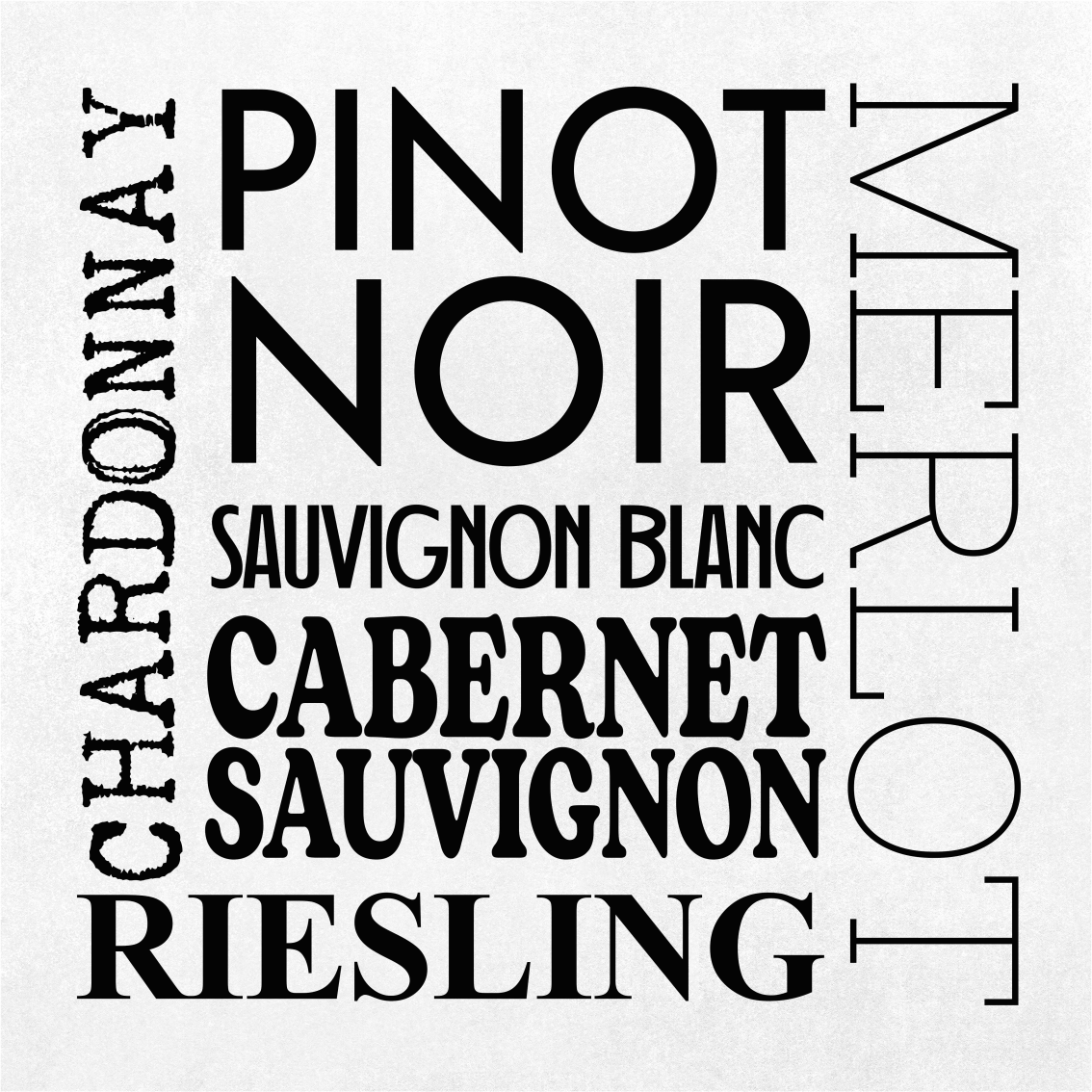 Plakat do kuchni rodzaje win - TenStickers