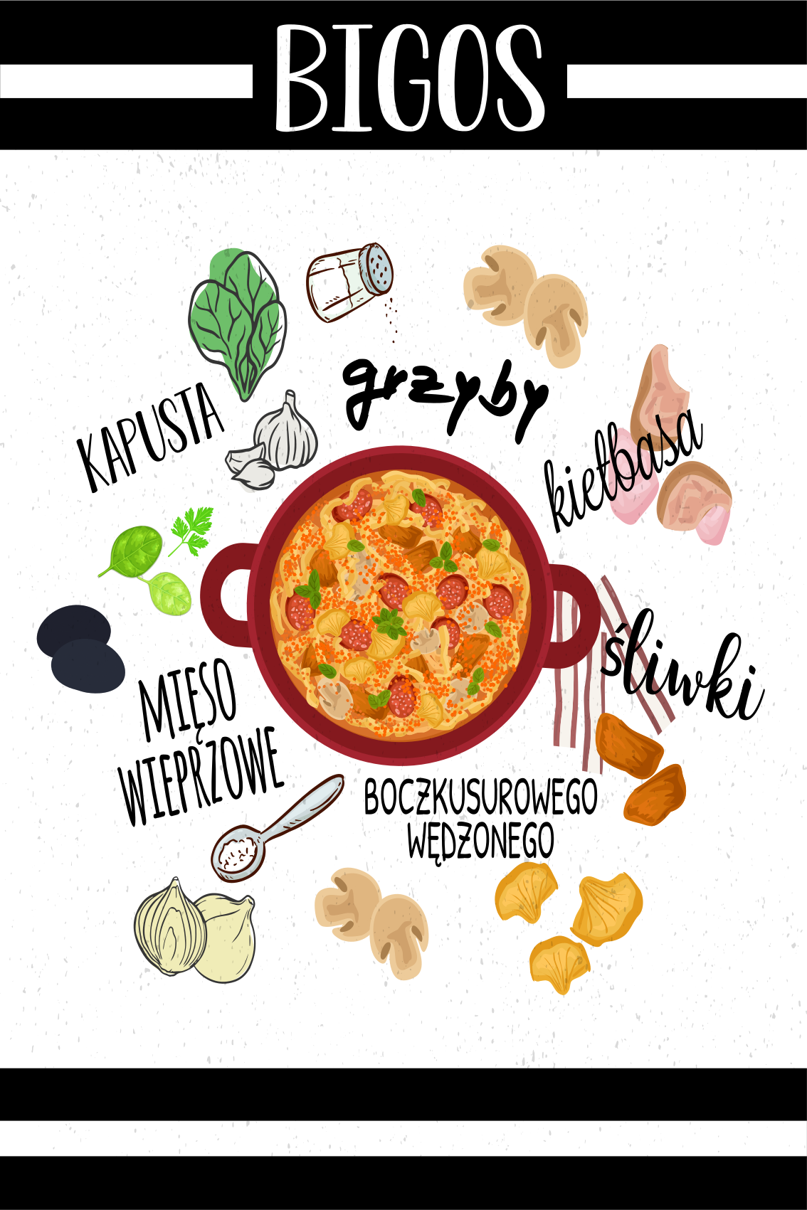 Plakat do kuchni bigos w pysznej odsłonie - TenStickers