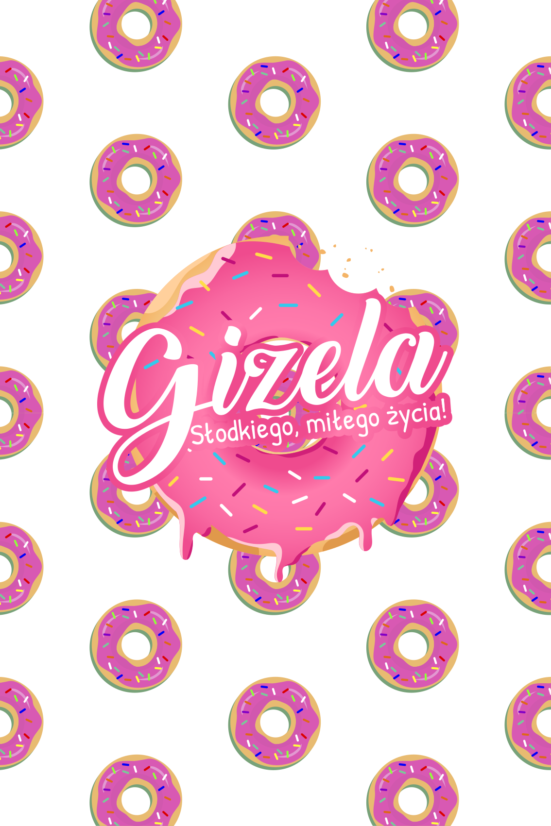 Plakat do kuchni zjedzony pączek z napisem - TenStickers