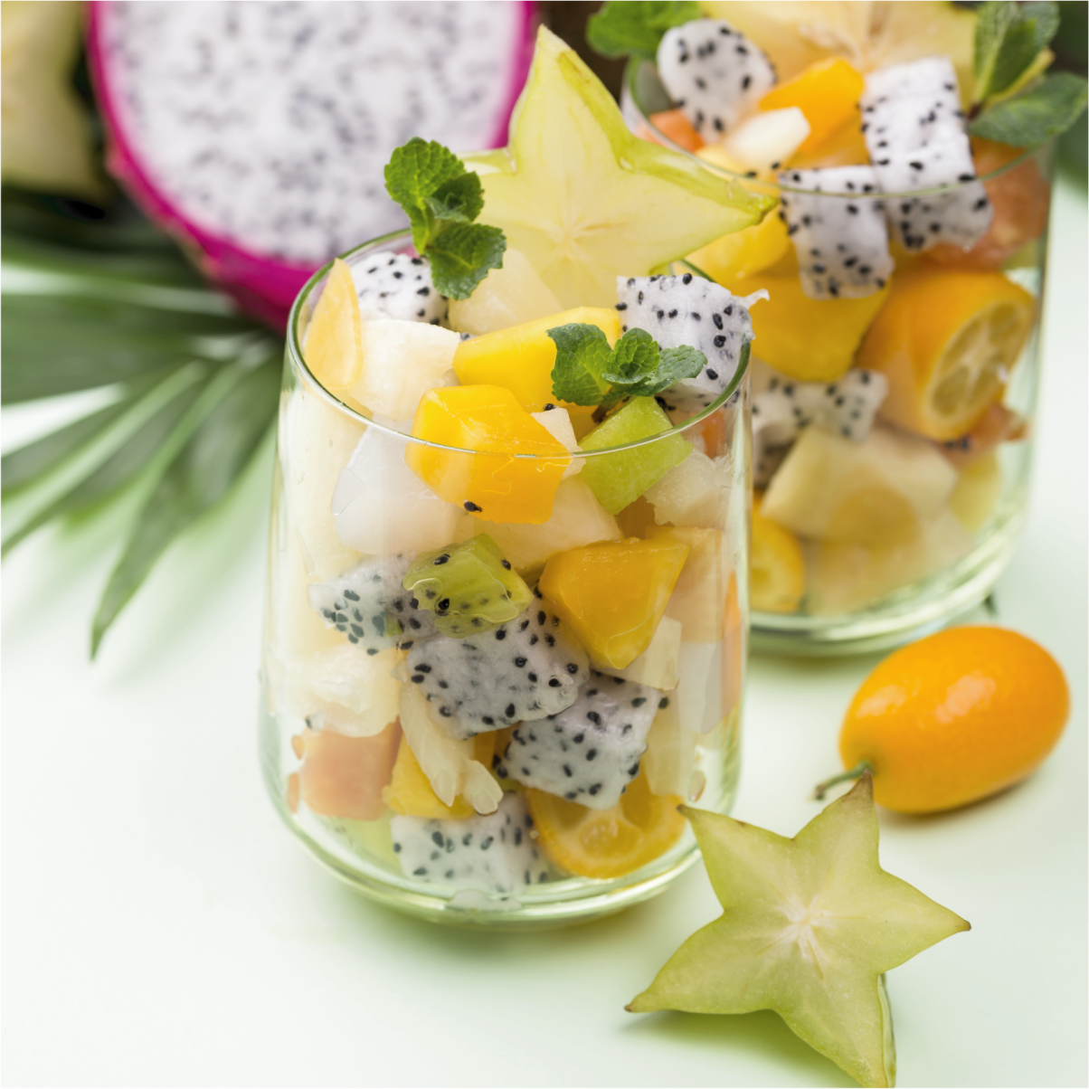 Plakat do kuchni mango i zielone okulary - TenStickers