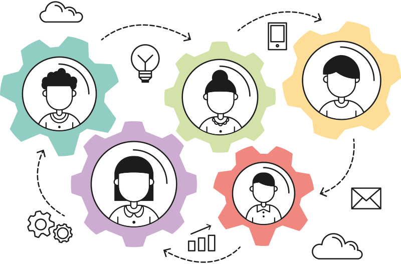 Plakat do biura silnik współpracy - TenStickers