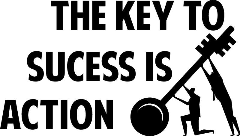 Plakat do biura sukces to działanie - TenStickers