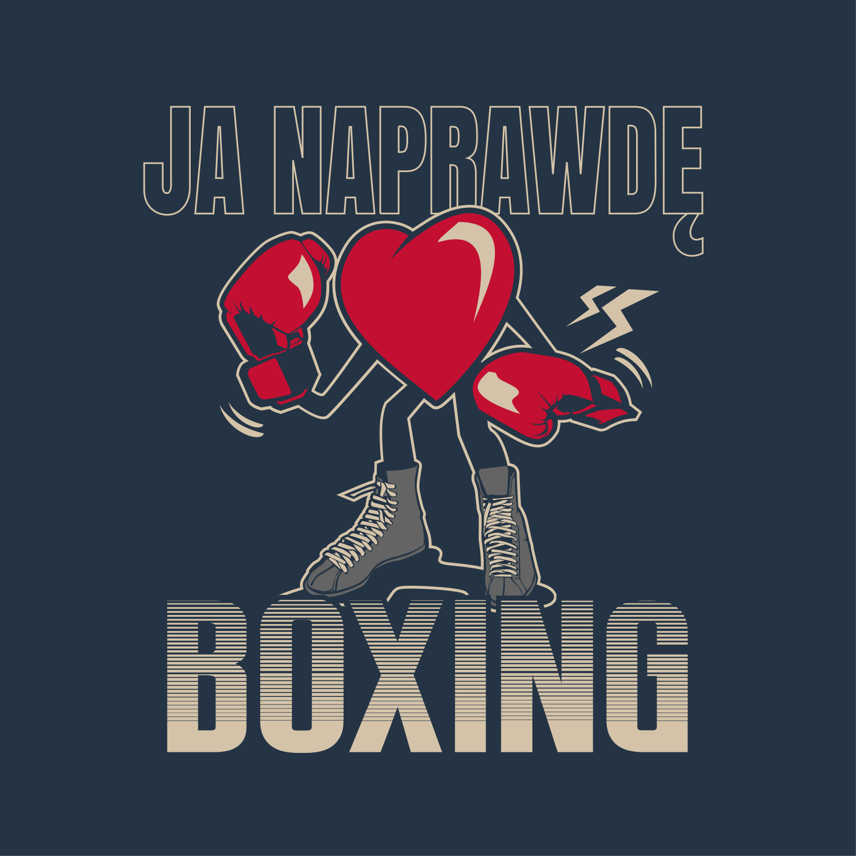 Plakat do pokoju nastolatka kocham boksowanie - TenStickers