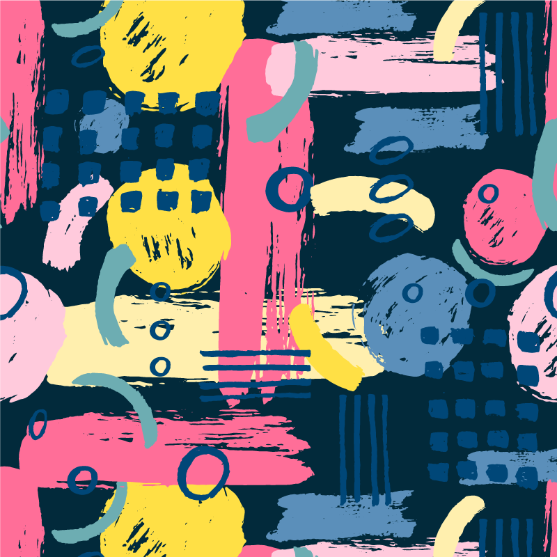 Plakat do salonu w kolorowe abstrakcje - TenStickers