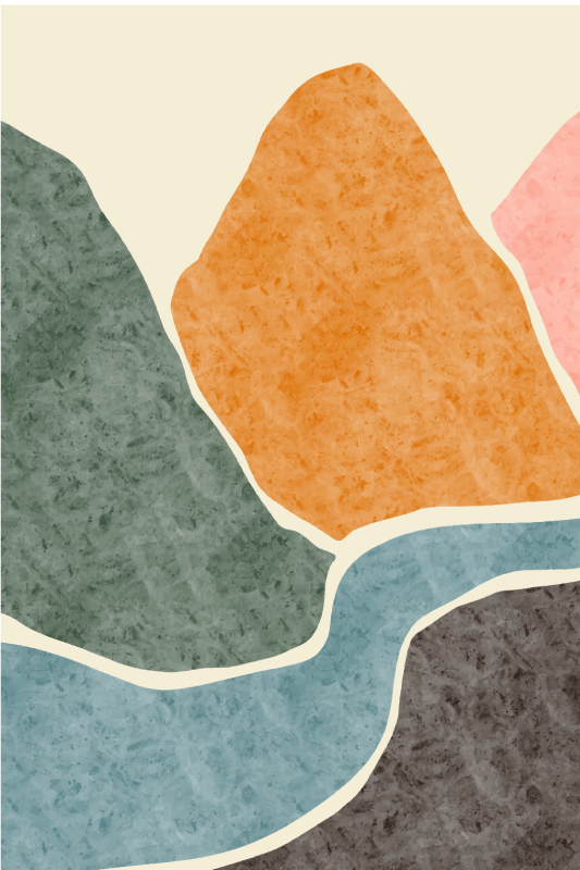 Plakat do salonu nowoczesna abstrakcyjna malarstwo - TenStickers