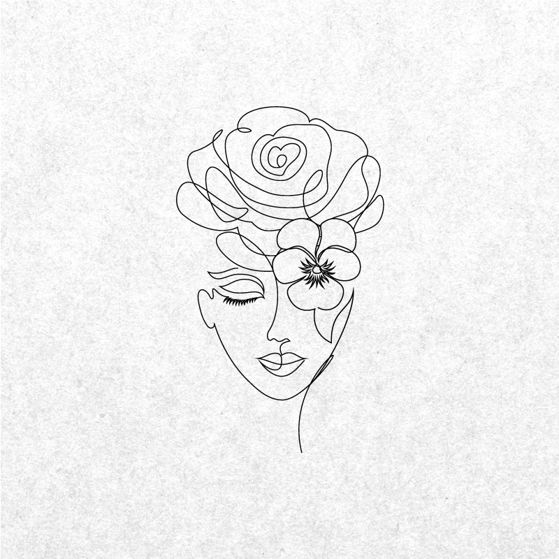 Plakat do salonu minimalistyczna kobieta bez twarzy - TenStickers