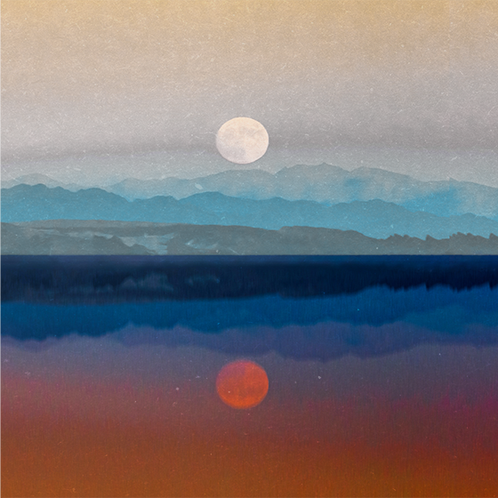 Plakat do salonu z pięknym wzorem księżyca - TenStickers