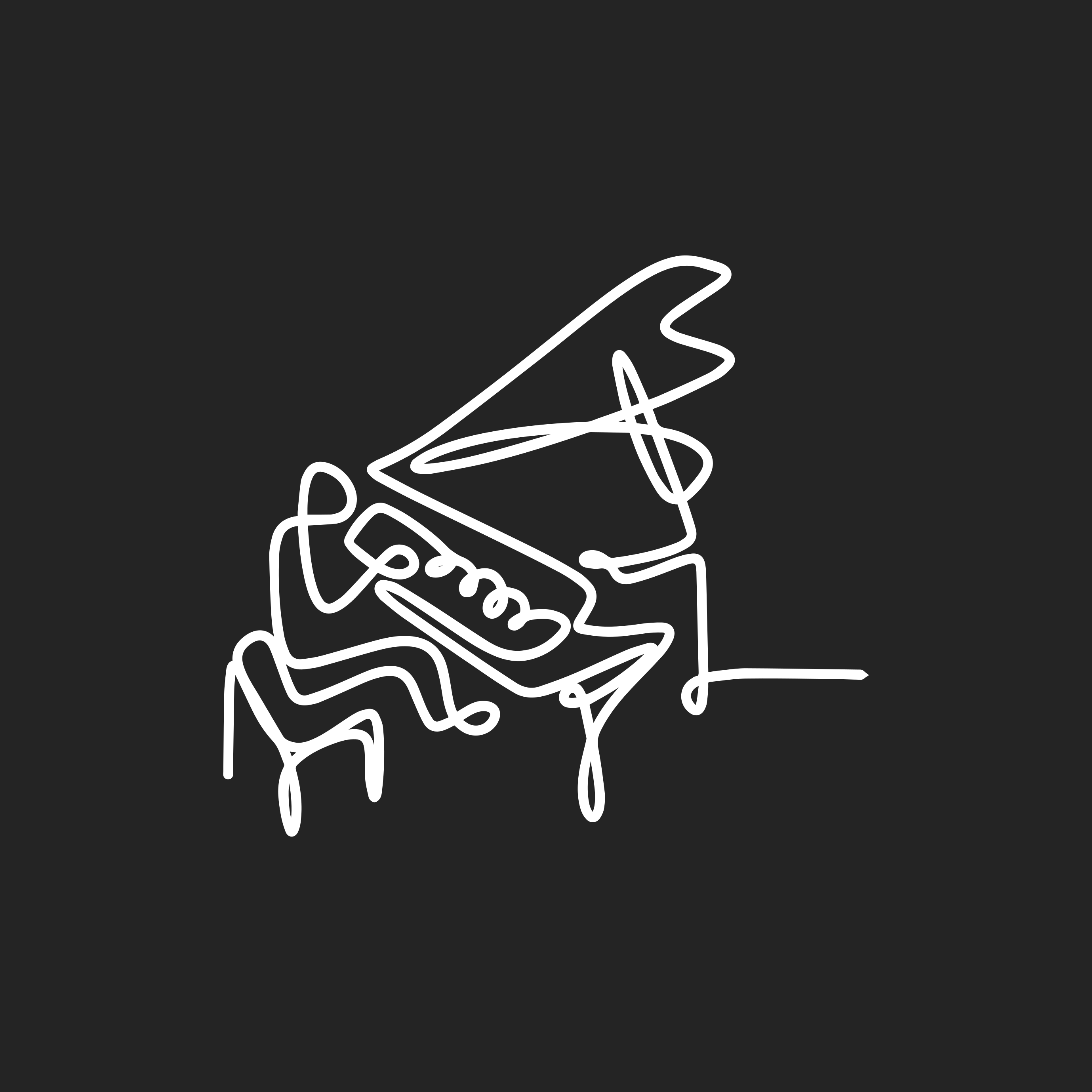 Plakat do salonu uroczy rysunek pianisty - TenStickers