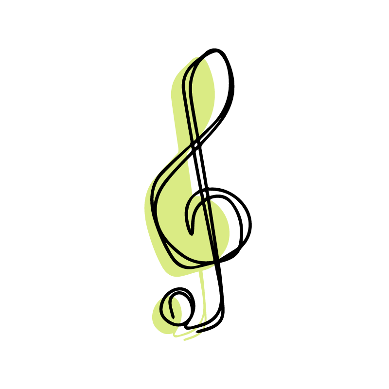 Plakat do salonu z minimalistycznym wzorem nutek - TenStickers