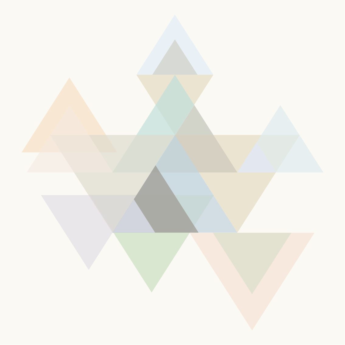 Plakat do salonu kolorowe trójkąty na ścianę - TenStickers