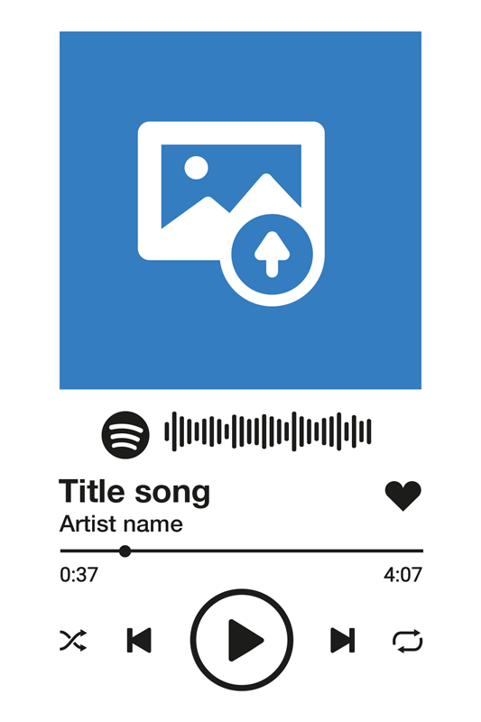 Plakat do salonu z wybraną piosenką spotify - TenStickers