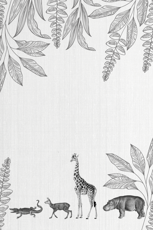 Plakat do pokoju dziecka z safari i drzewami - TenStickers