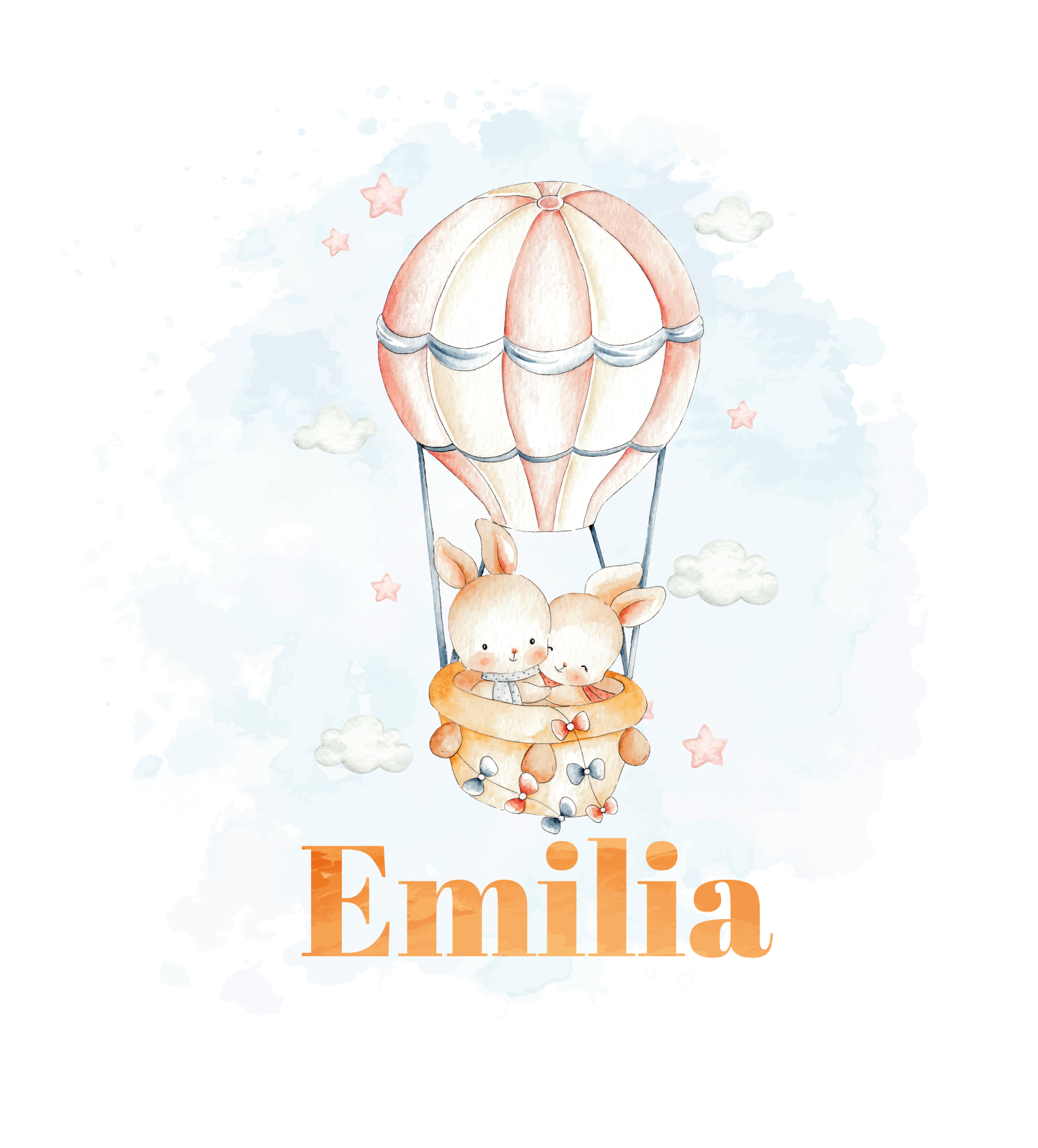 Plakat do pokoju dziecka z pastelowymi balonami i zwierzętami - TenStickers