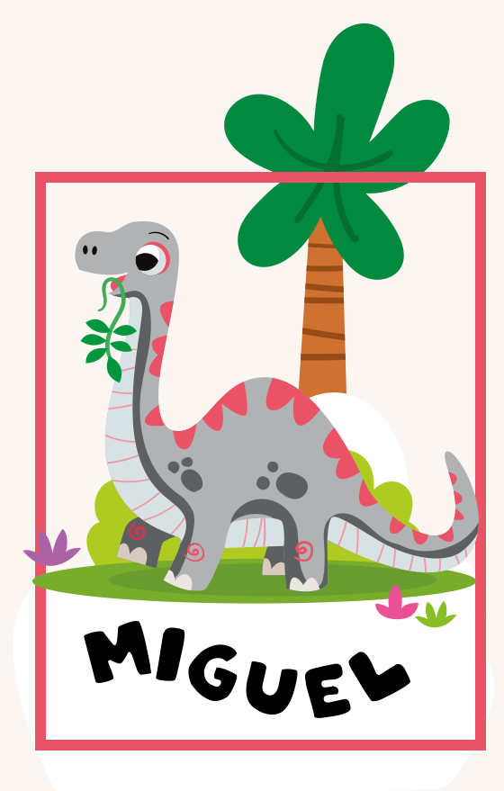 Plakat do pokoju dziecka z szarym dinozaurem - TenStickers