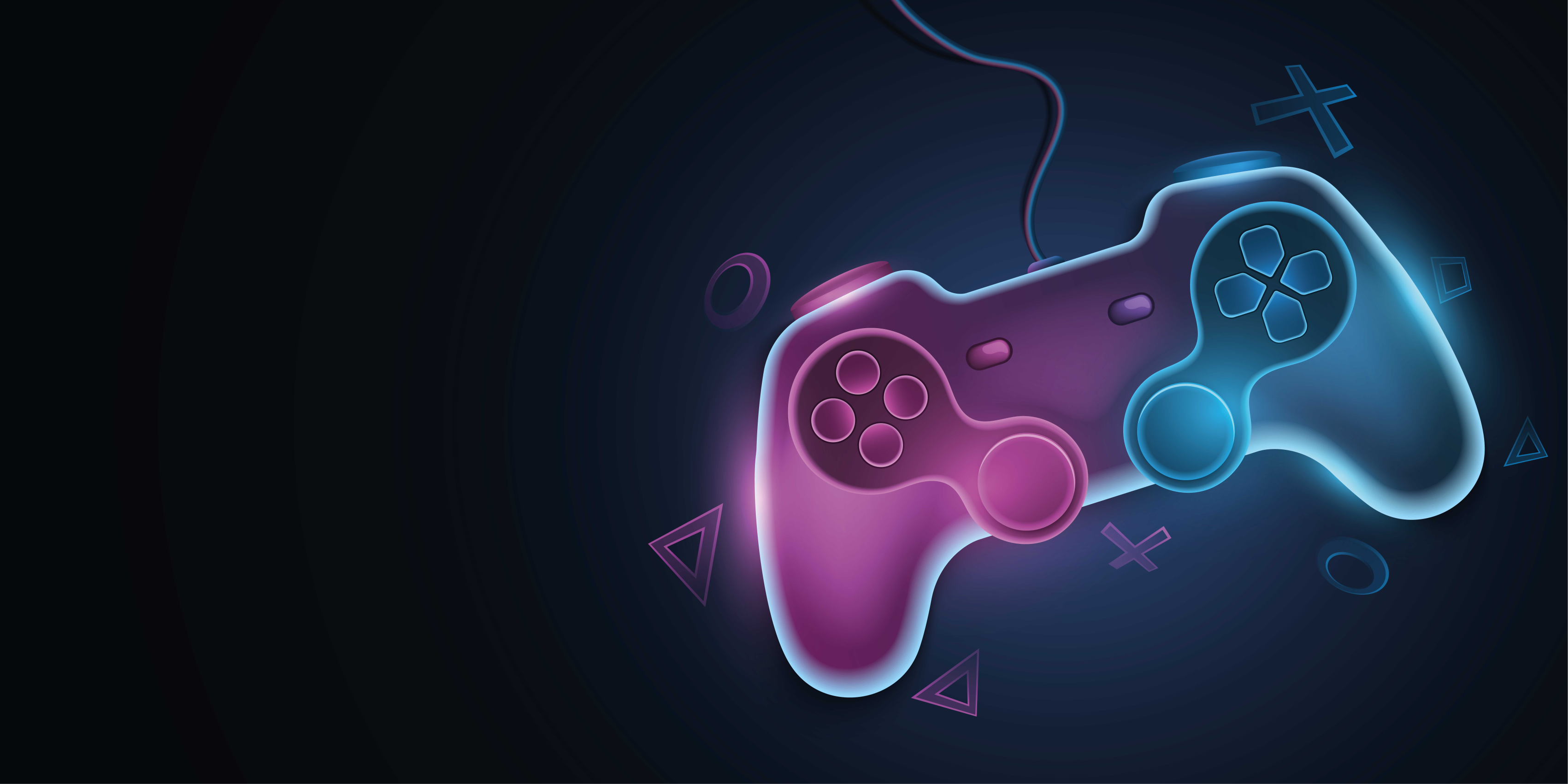 Plakat gra kolorowe neonowe podkłady grafika - TenStickers