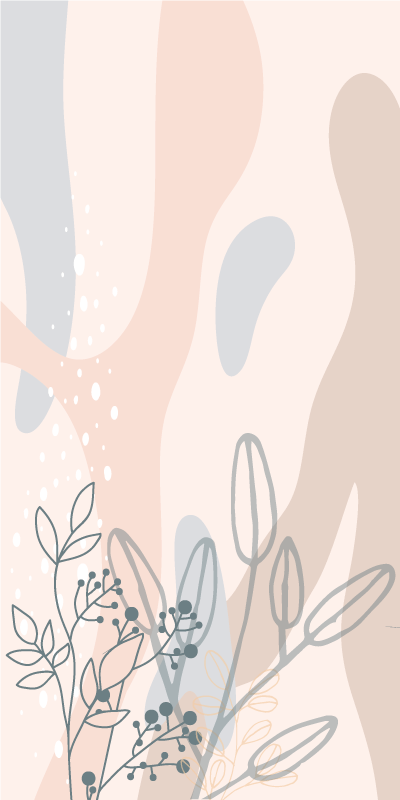 Plakat kwiaty i rośliny w eleganckiej sylwetce - TenStickers