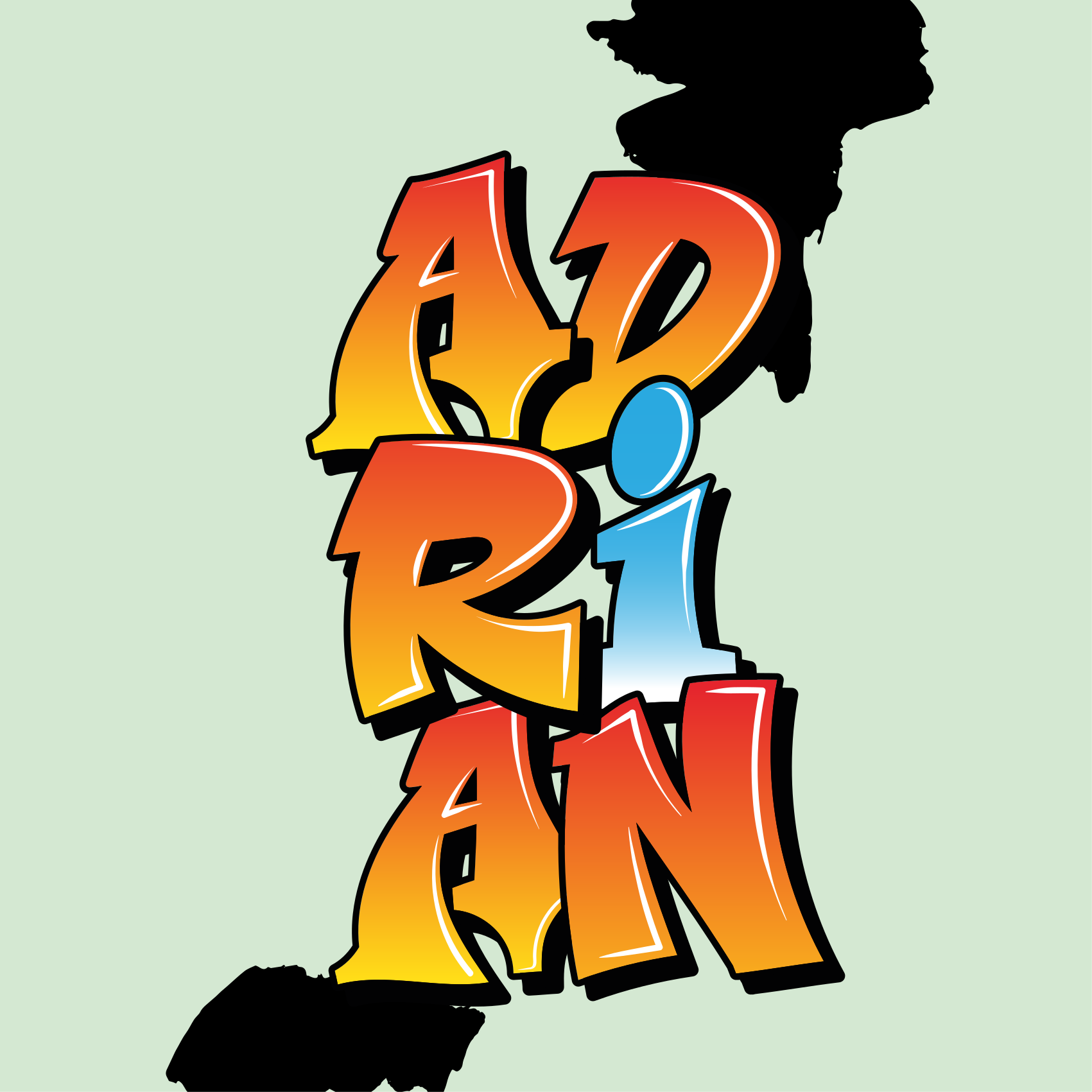 Plakat do pokoju nastolatka kolorowa sztuka imienia - TenStickers