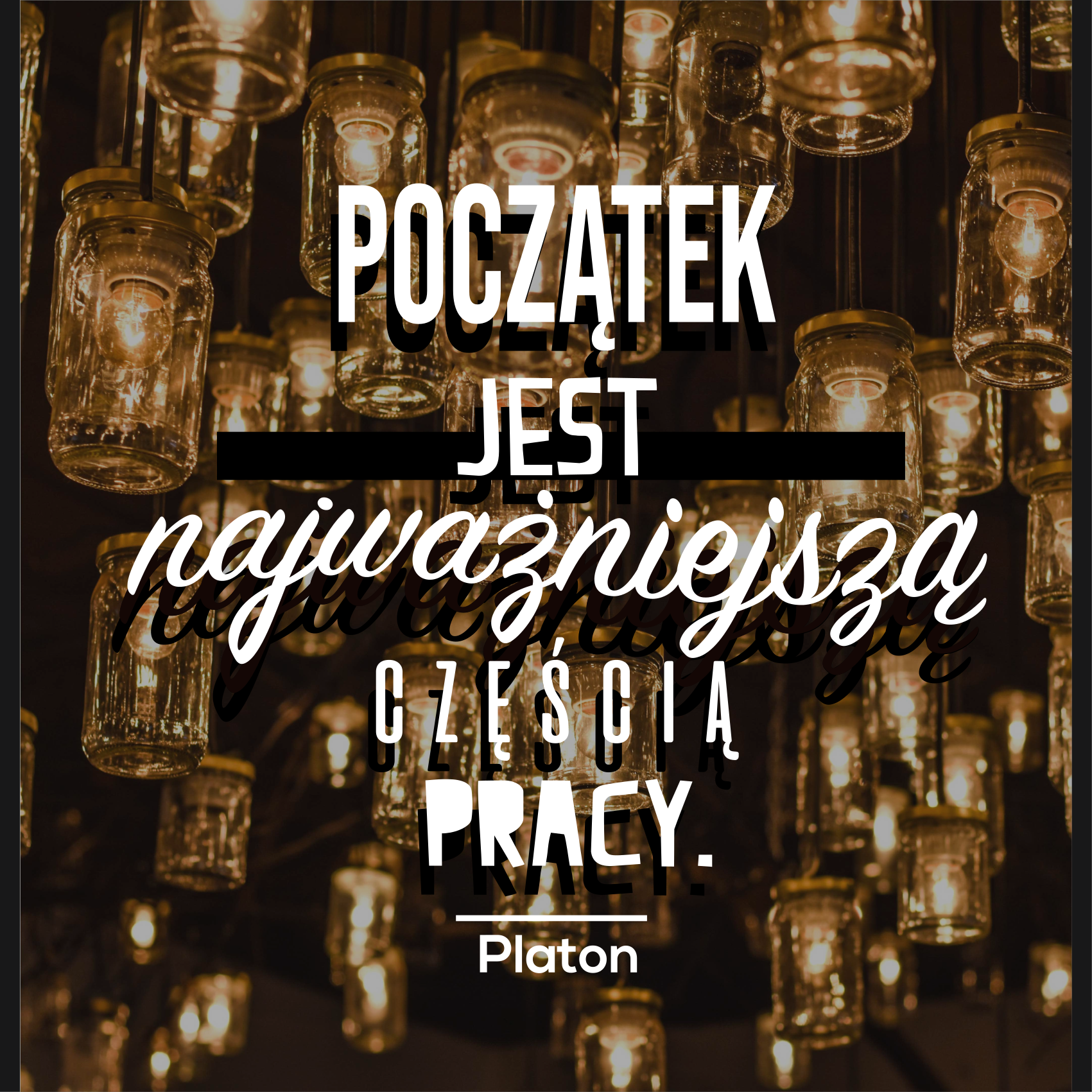 Plakat z frazą o produktywności - TenStickers