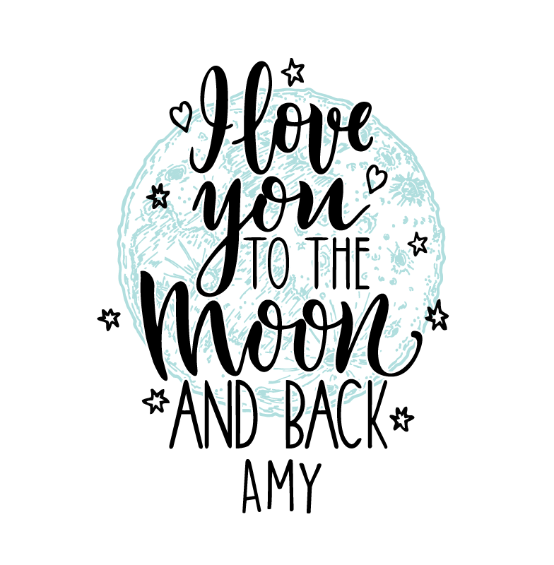 Plakat wakacje i festiwale kocham cię księżycu - TenStickers