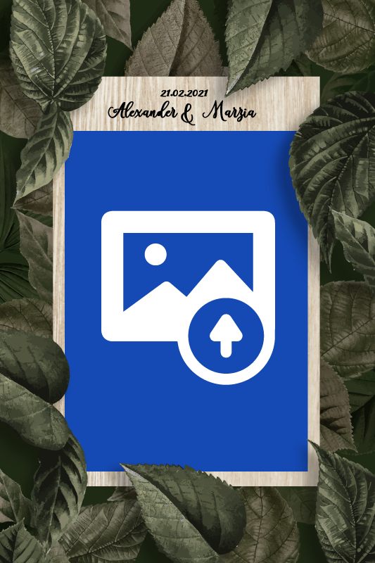 Plakat wakacje i festiwale ręce i bukiet ślubny - TenStickers