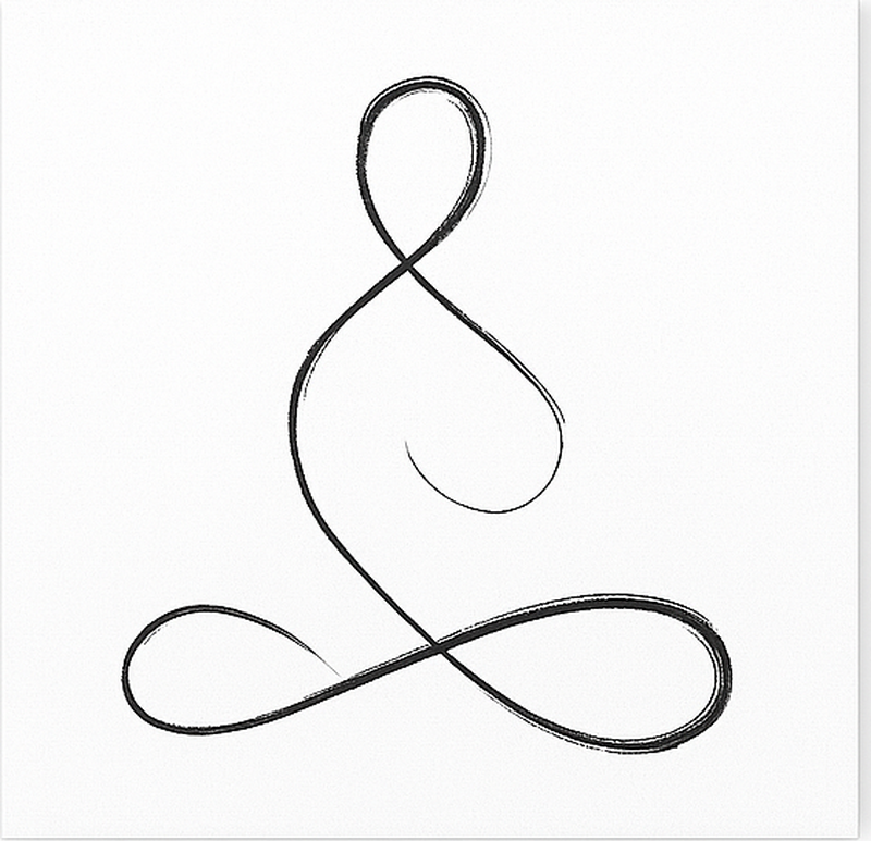 Plakat sportowy z motywem oddechu w jodze - TenStickers