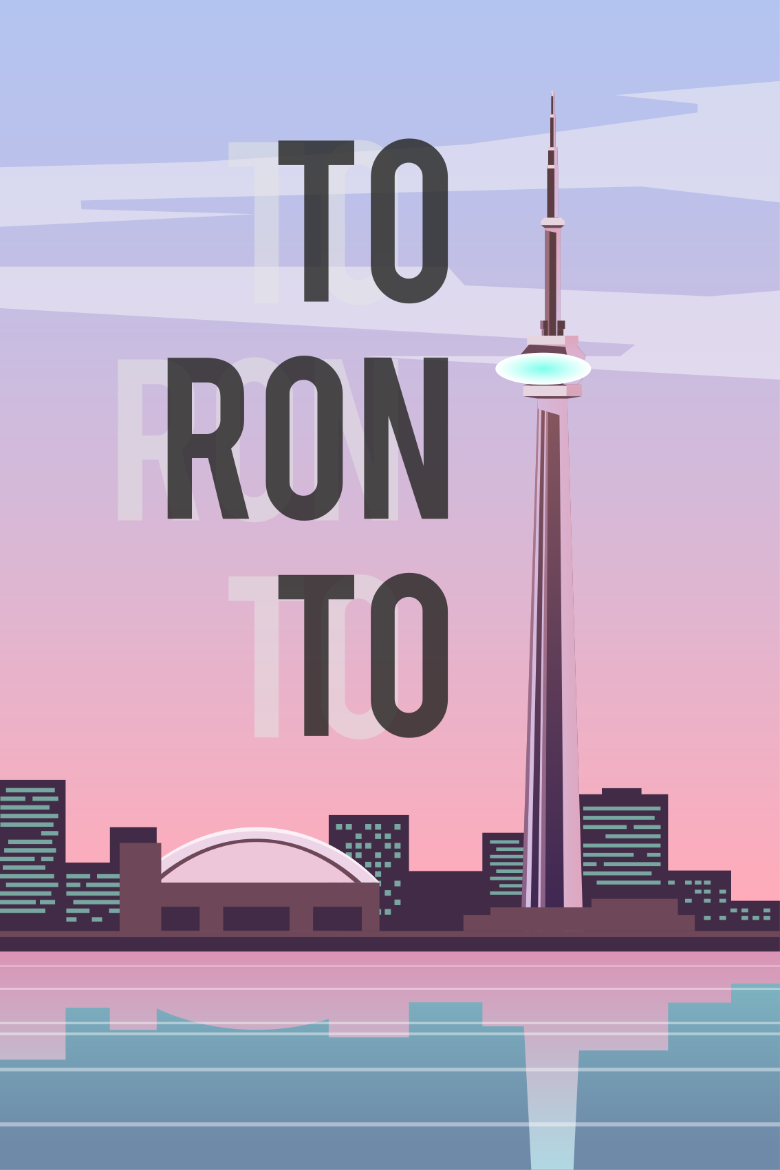 Plakat miasta i państwa toronto ilustracja - TenStickers