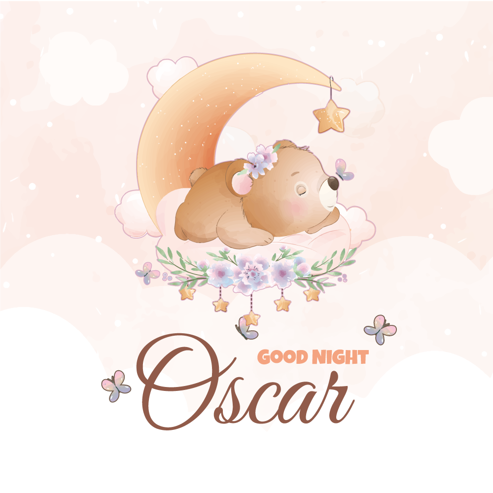 Plakaty na zamówienie dobranoc, misiek - TenStickers