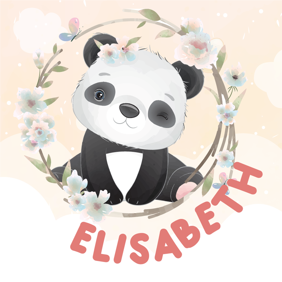 Plakaty na zamówienie uroczy design pandy - TenStickers