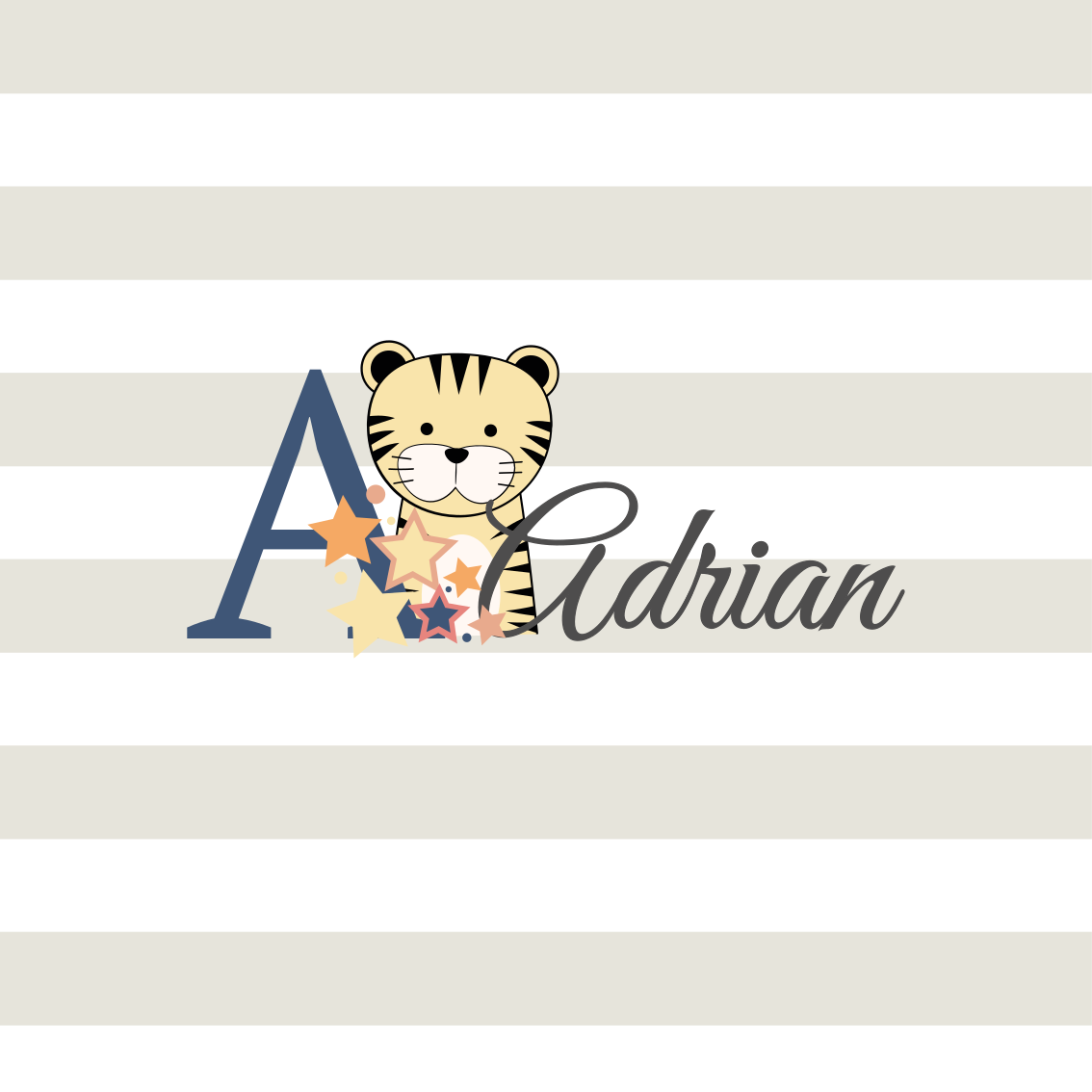 Plakaty na zamówienie postać tygrysa adriana - TenStickers