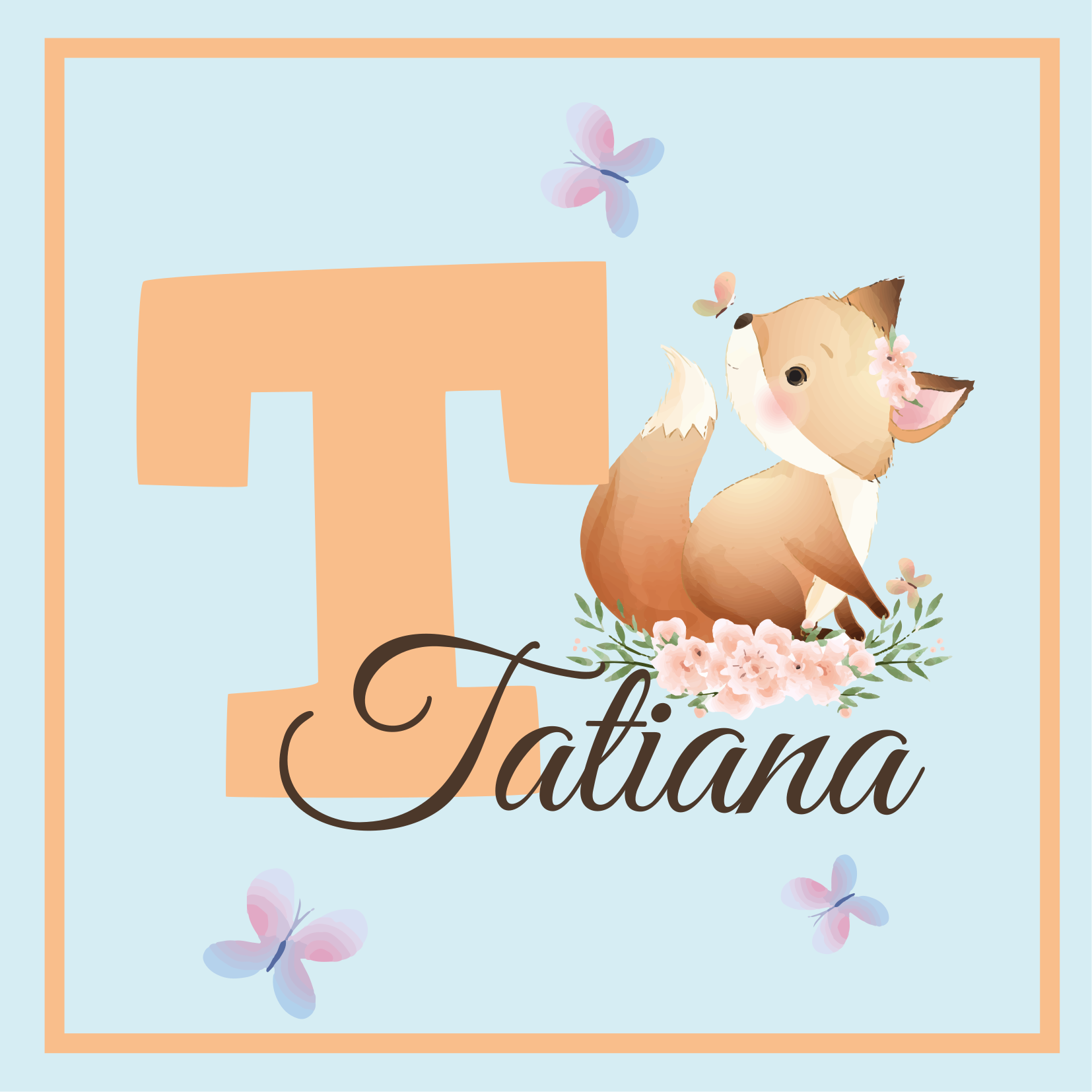 Plakaty na zamówienie przyjazny lis - TenStickers